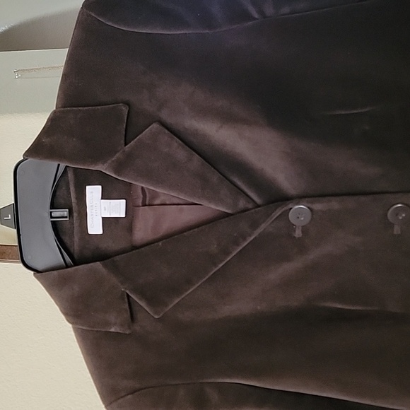 Charter Club Velvet 3 Button Chocolate Brown Jacket size 8P - Picture 2 of 10